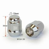 ГАЙКА КОЛЕСНАЯ M12*30*1,5 (КОНУС С БУРТ.ЗАКРЫТАЯ, КЛЮЧ 19)