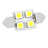 ЛАМПА ПОДСВЕТКИ СВЕТОДИОДНАЯ C5W 12V SKYWAY ( 4 SMD ДИОДА C ЦОКОЛЕМ 31ММ 1-КОНТА
