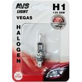 ЛАМПА ГАЛОГЕННАЯ H1 12V 55W AVS VEGAS (В БЛИСТЕРЕ) (1 ШТ.)