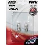 ЛАМПА ПОДСВЕТКИ W5W 12V AVS VEGAS (W2,1X9,5D) (2 ШТ.)