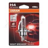 ЛАМПА ГАЛОГЕННАЯ H4 12V 60/55W OSRAM NIGHT BREAKER SILVER (+100% СВЕТА, БЛИСТЕР)