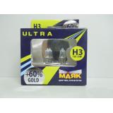 ЛАМПА ГАЛОГЕННАЯ H3 12V 55W МАЯК GOLD УЛЬТРА NEW (+60%) (2 ШТ.)