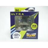 ЛАМПА ГАЛОГЕННАЯ H4 12V 60/55W МАЯК GOLD УЛЬТРА NEW (+60%) (2 ШТ.)