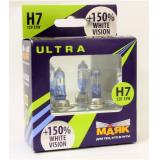 ЛАМПА ГАЛОГЕННАЯ H7 12V 55W МАЯК WHITE VISION УЛЬТРА NEW (+150%) (2 ШТ.)