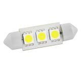 ЛАМПА ПОДСВЕТКИ СВЕТОДИОДНАЯ C5W 12V SKYWAY (T11, 3SMD, С ЦОКОЛЕМ 36 ММ, 1-КОНТ,