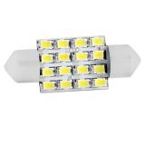 ЛАМПА ПОДСВЕТКИ СВЕТОДИОДНАЯ C5W 12V SKYWAY (T11, 16 SMD, С ЦОКОЛЕМ 36 ММ, 1-КОН