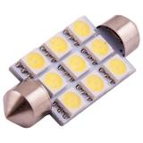 ЛАМПА ПОДСВЕТКИ СВЕТОДИОДНАЯ C5W 12V SKYWAY (T11, 9 SMD, 1-КОНТ, БЕЛАЯ)