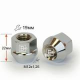 ГАЙКА КОЛЕСНАЯ М12*22*1,5 (КОНУС С БУРТИКОМ, ОТКРЫТАЯ КЮЧ 19)